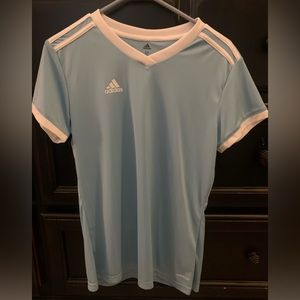 Adidas Sky Blue soccer football shirt medium youth ⚽️